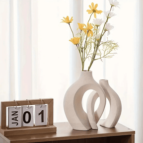 Conjunto Vaso Nórdico Moderno - Cerâmica